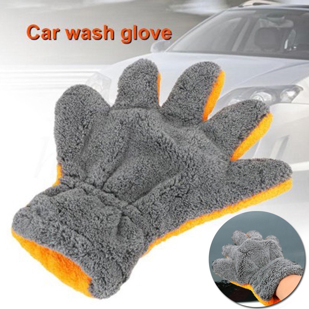 Car Wash Gloves Cleaner Cleaning Glove Microfiber Cloth Care Equipment Soft Tool