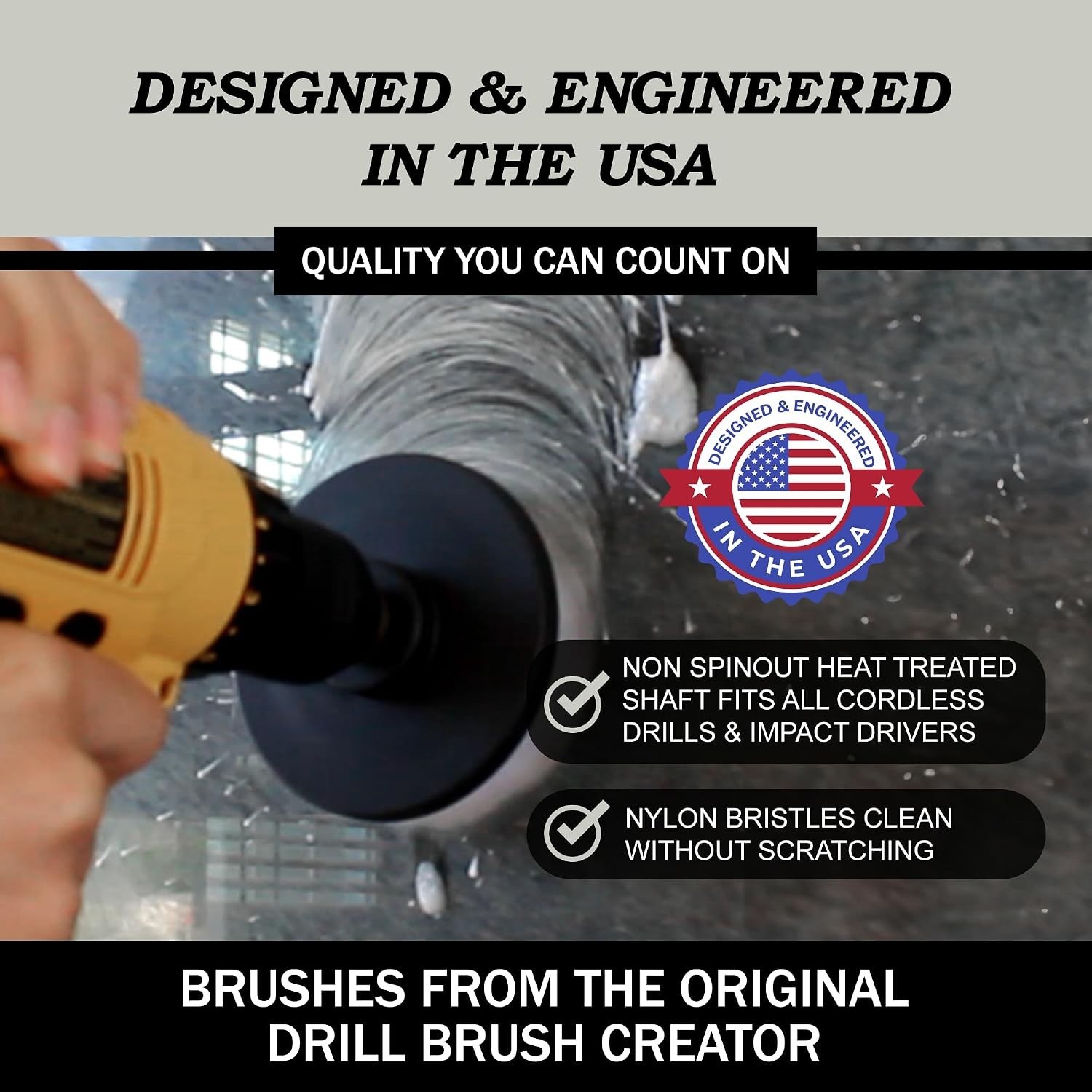 Car Detailing Kit | Drill Brush Set – Soft Bristle Power Scrubber Attachments