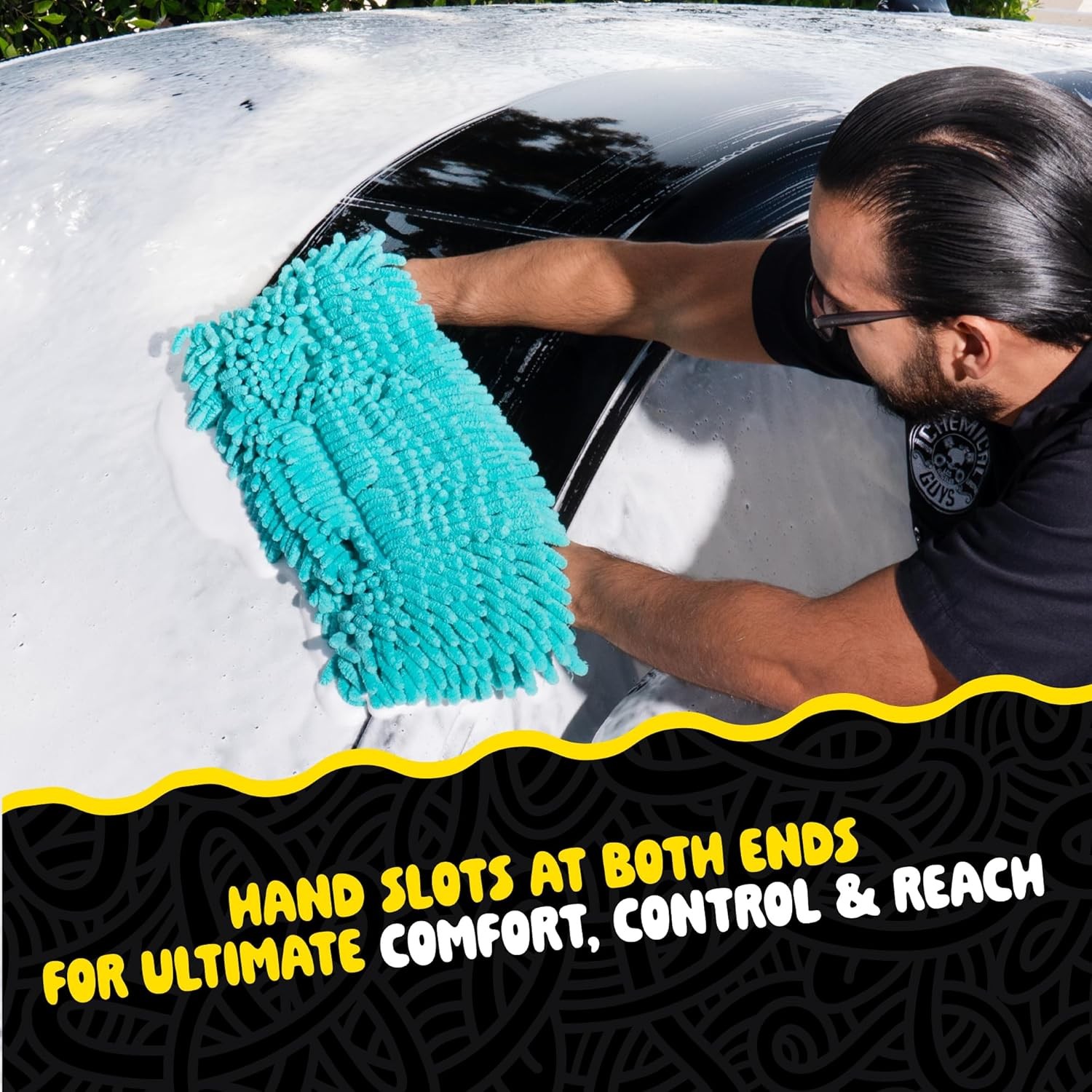Chemical Guys – Big Noodle Grip & Glide 2-Handed Wash Mitt XL Wash Mitt