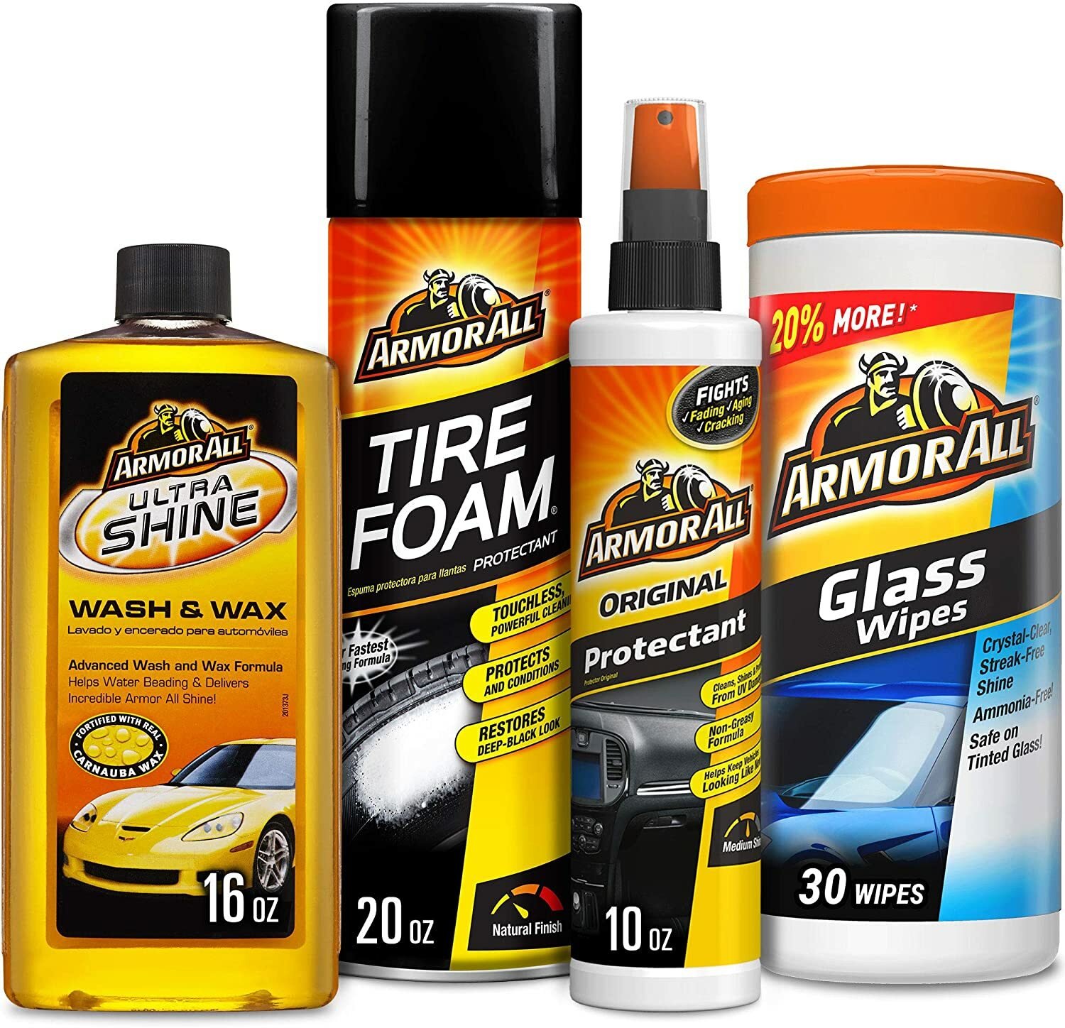 Armor All COMPLETE CAR CARE KIT Essentials for Cleaning Wax Detailing Inside Out
