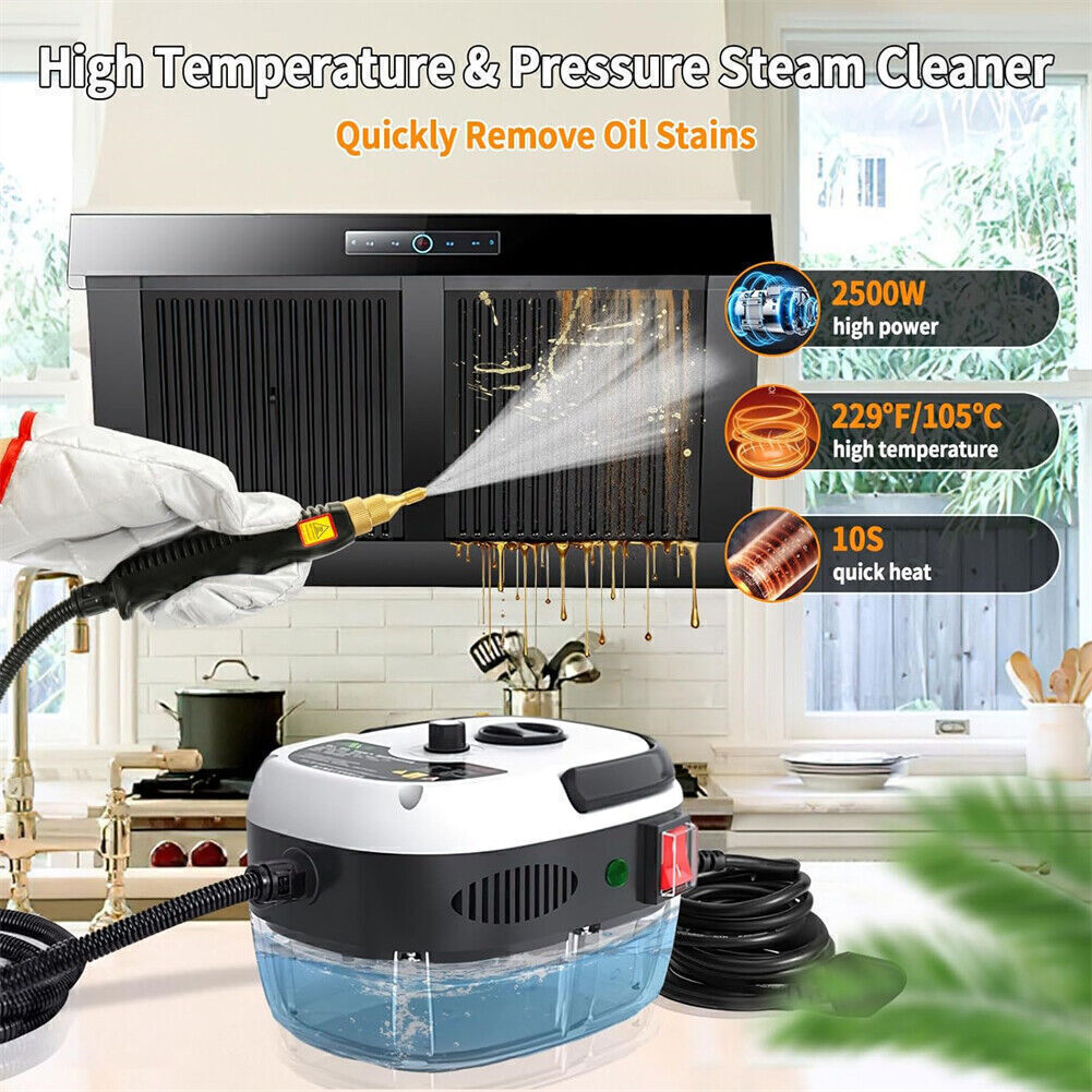 2500W Handheld Steam Cleaner Machine High Pressure Car Detailing Cleaning Tool
