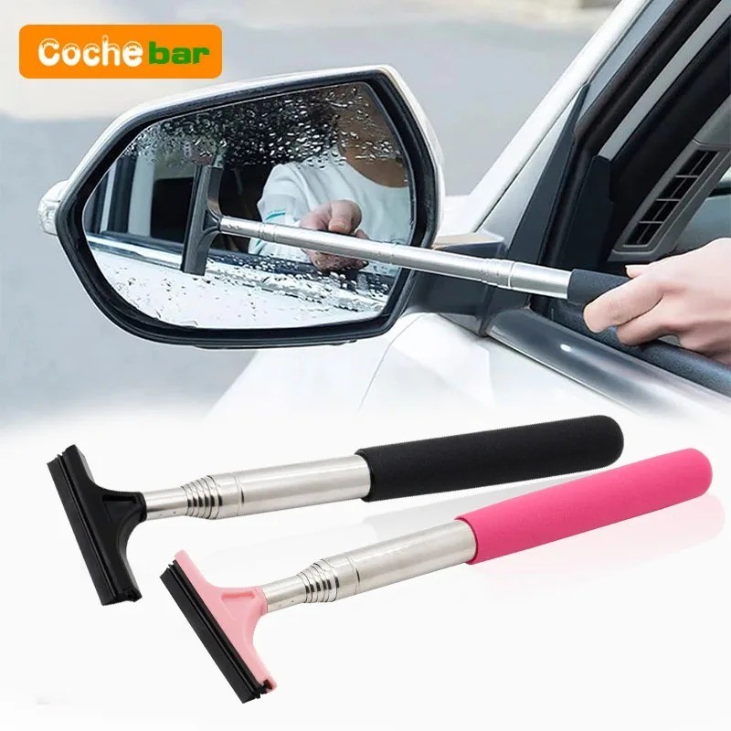 Car Rearview Mirror Cleaner – Telescopic Window Wiper Brush Tool