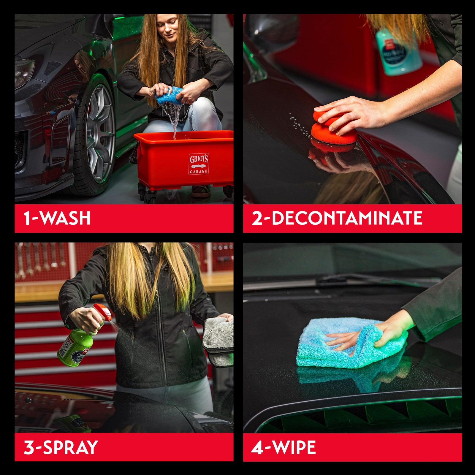Griot’s Garage Ceramic 3-in-1 Wax, SiO2 Spray for 22 Fl Oz (Pack of 1), Green