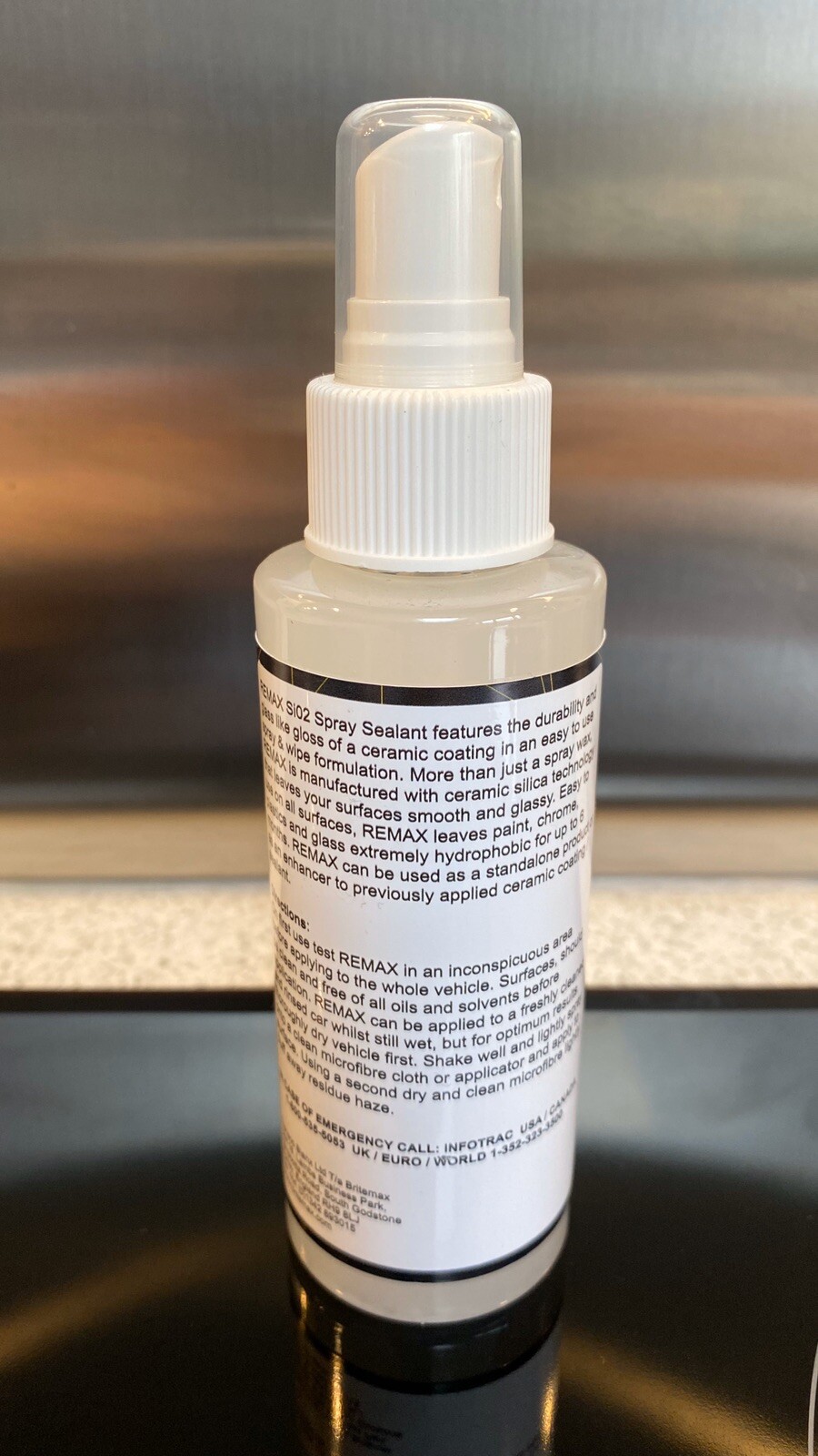 Britemax Remax Si02 ceramic Spray Sealant 118ml 4oz – Great on rubber & plastic
