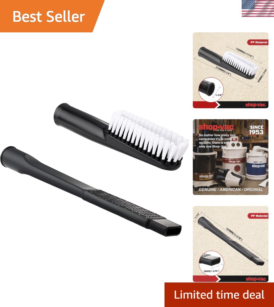Versatile 2PC Car Cleaning Set: Crevice Tool & Soft Auto Brush for Every Surface