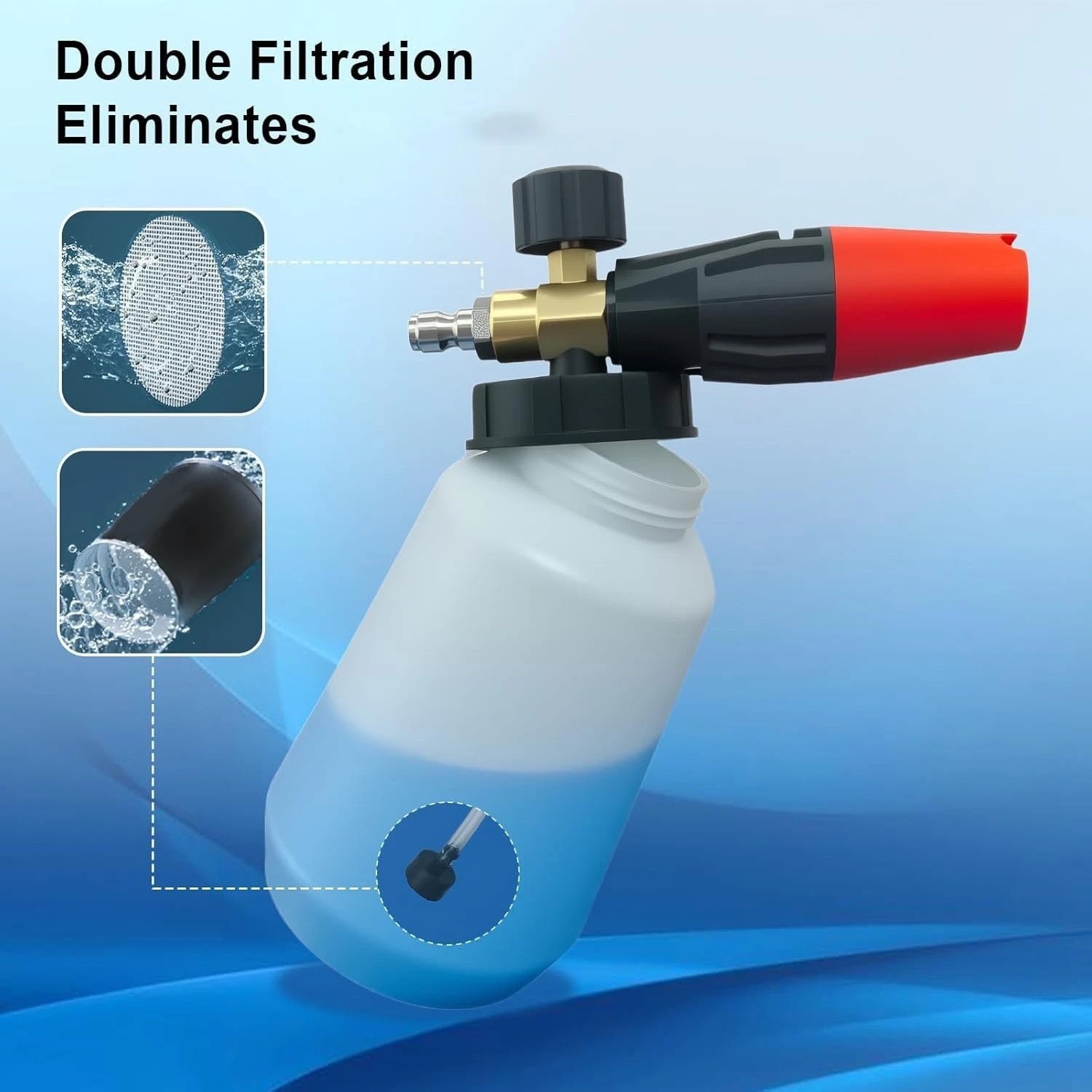 Adjustable Foam Cannon for Pressure Washer 1/4″ Quick Connect 1L/34oz