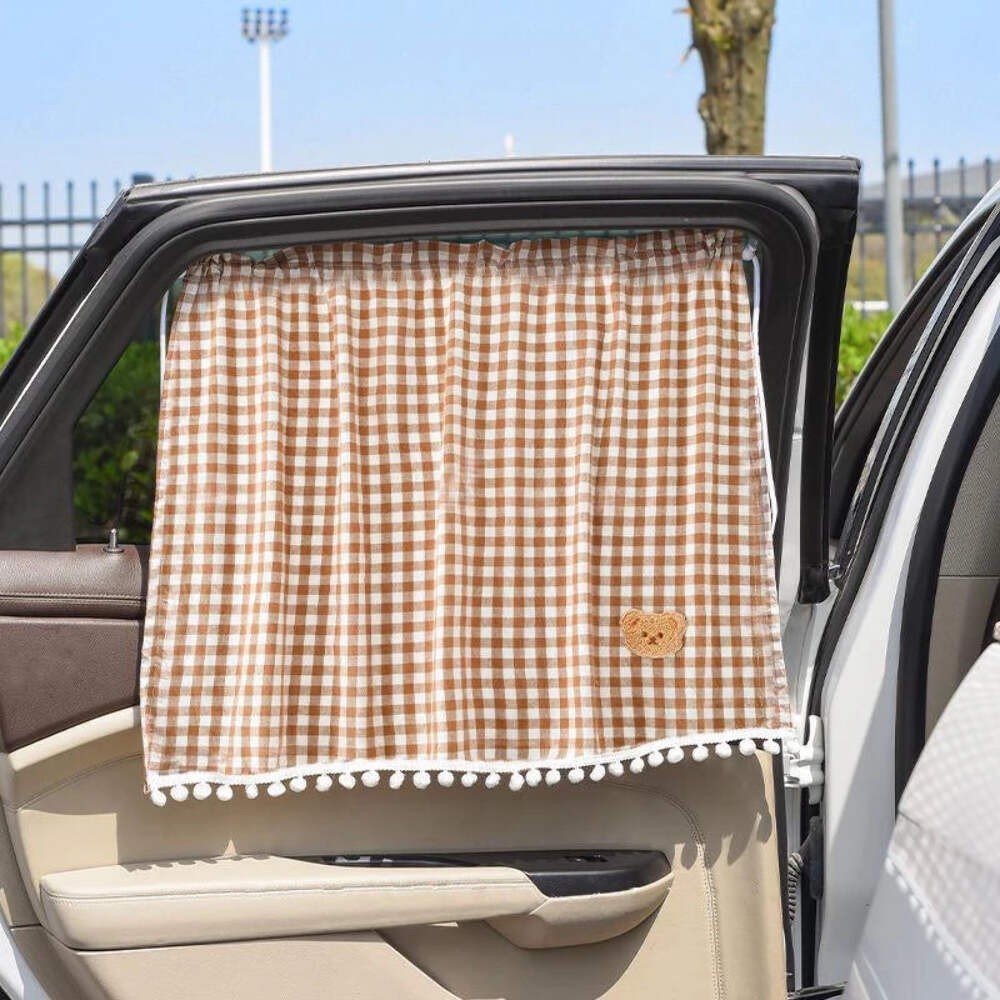 1pc Universal Car Sun Shade Curtains Cute Cartoon Bear Rear Side Window