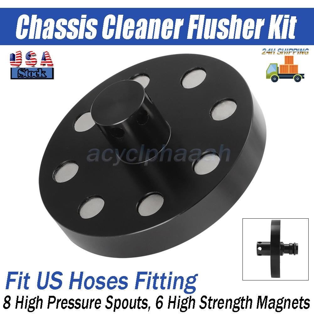 Chassis Cleaner Washer Flusher O-ring Standard Hose Fitting Magnets US Aluminum