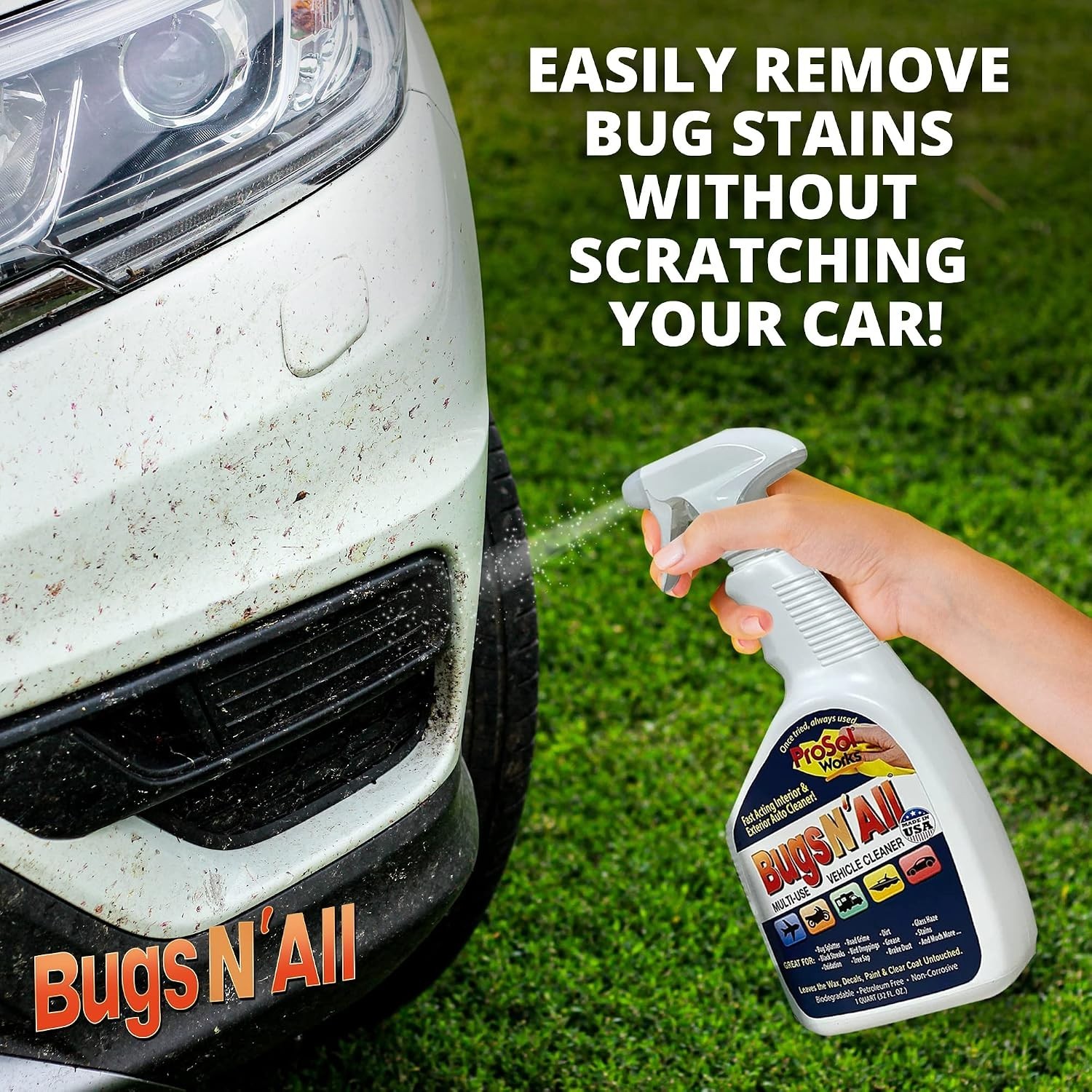 Bugs N’ All Car Cleaner & Degreaser – Bug & Tar Remover 4 oz