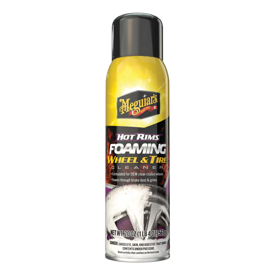 Meguiar’s G250320 Hot Rims Foaming Wheel & Tire Cleaner – Quickly Powers