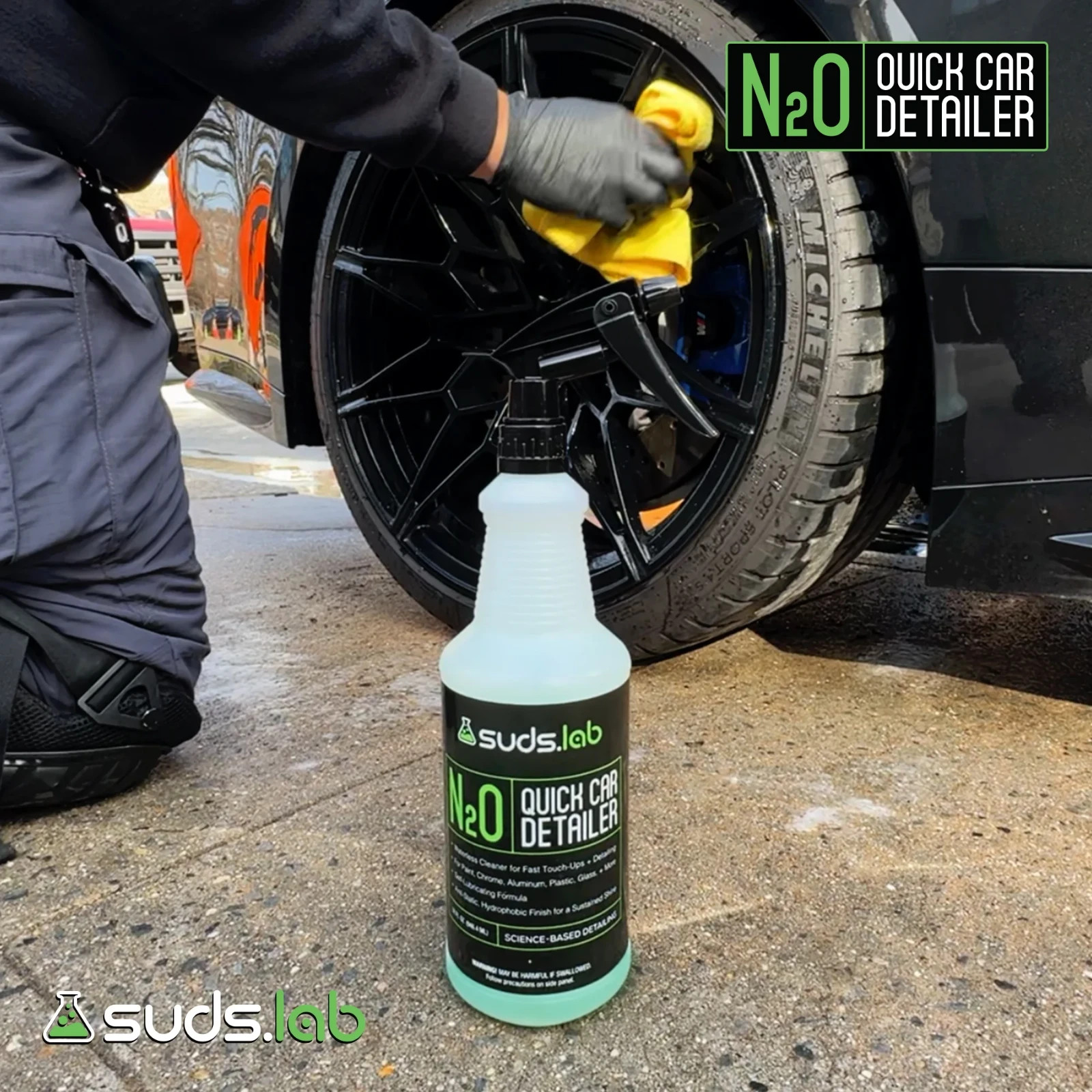 (6 pack) Suds Lab N2O Quick Car Detailer – 32 oz Bottle