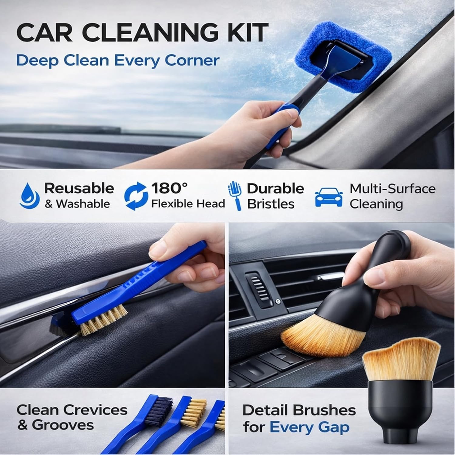26Pcs Car Detailing Kit, Car Detailing Brush Set, Auto Detailing Drill Brush …