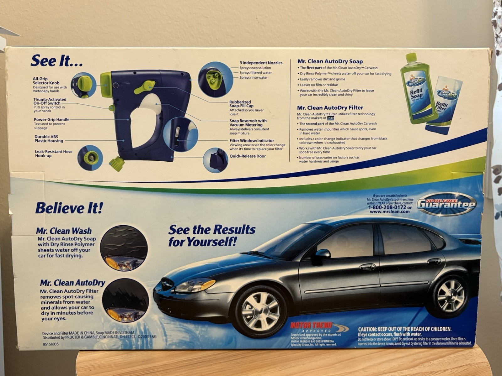 Mr. Clean Auto Dry CarWash Spray System Kit w/ Soap Starter Filter Spot Free NEW