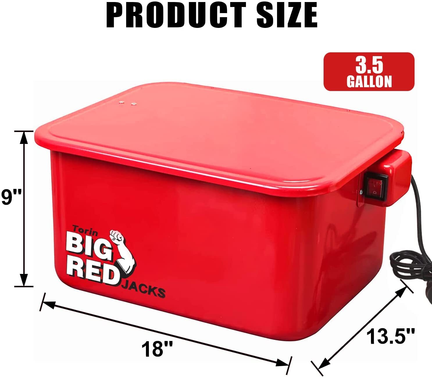 BIG RED Torin 3.5 Gallon Steel Cabinet Parts Washer with 110V Electric Pump