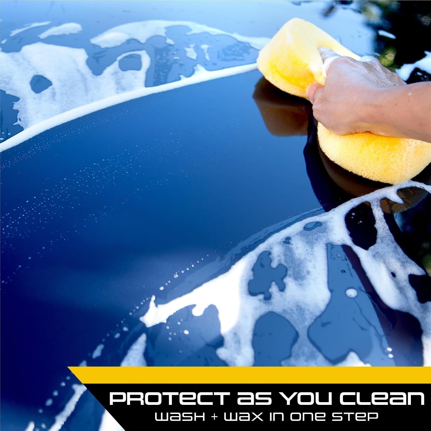 Car Wash and Carnauba Wax, 2-in-1 Car Cleaning Soap for Auto Detailing, Remov…