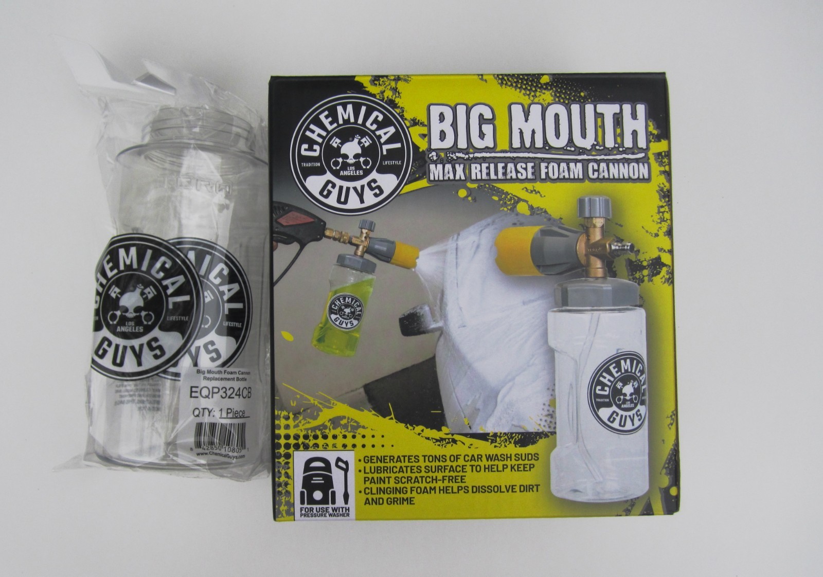 CHEMICAL GUYS BIG MOUTH FOAM CANNON BRAND NEW IN BOX WITH EXTRA BOTTLE !!