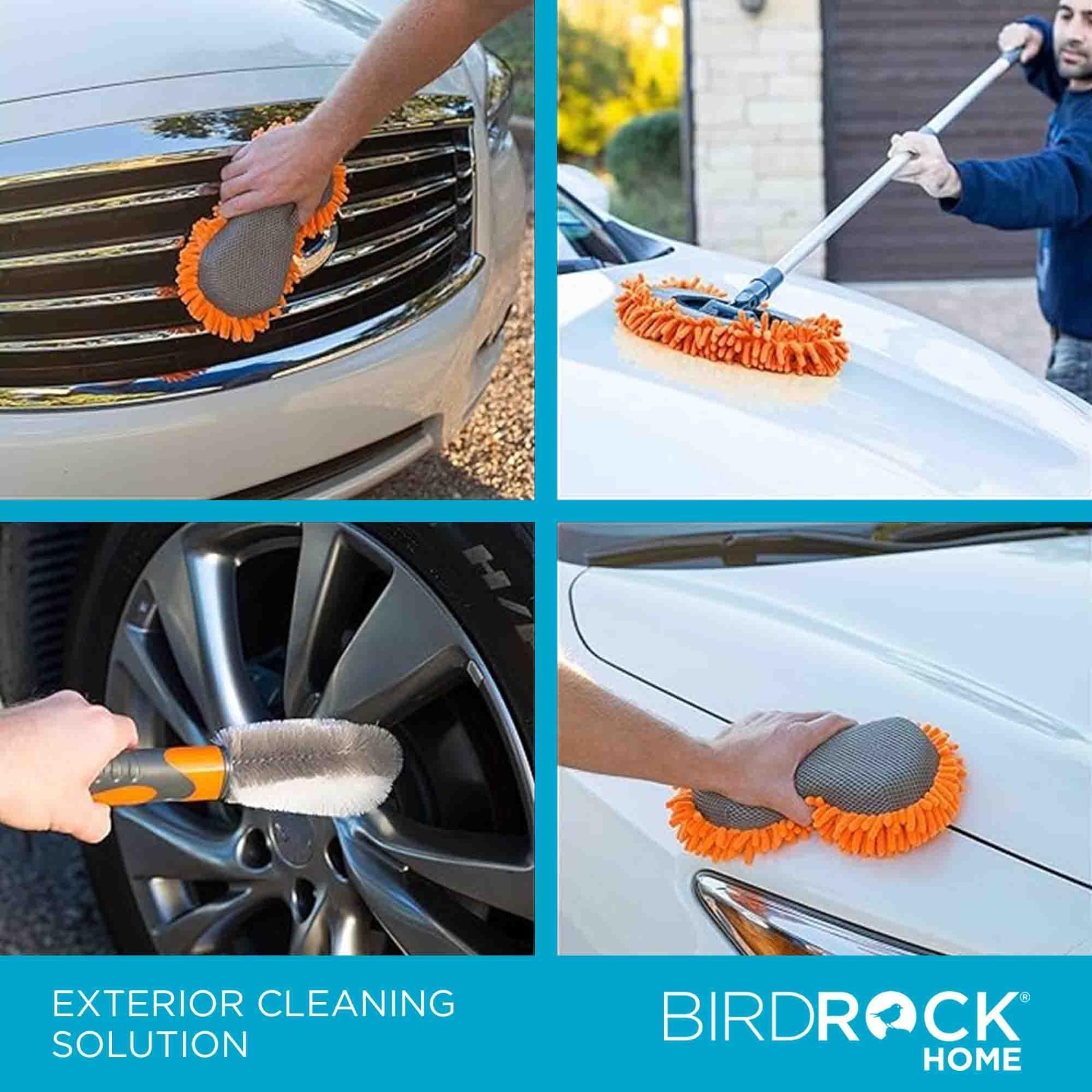 Car Wash and Detailing Kit – 6 Pieces, Interior & Exterior Cleaning Tools, Wheel