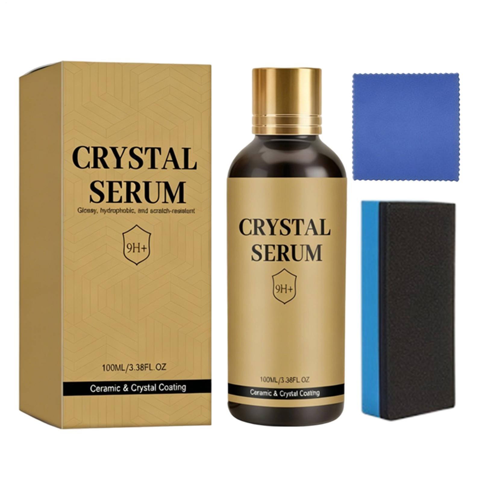 High Gloss 9H+ Nano Ceramic Coating Car Kit,Anti-Scratch Premium Ceramic Cating