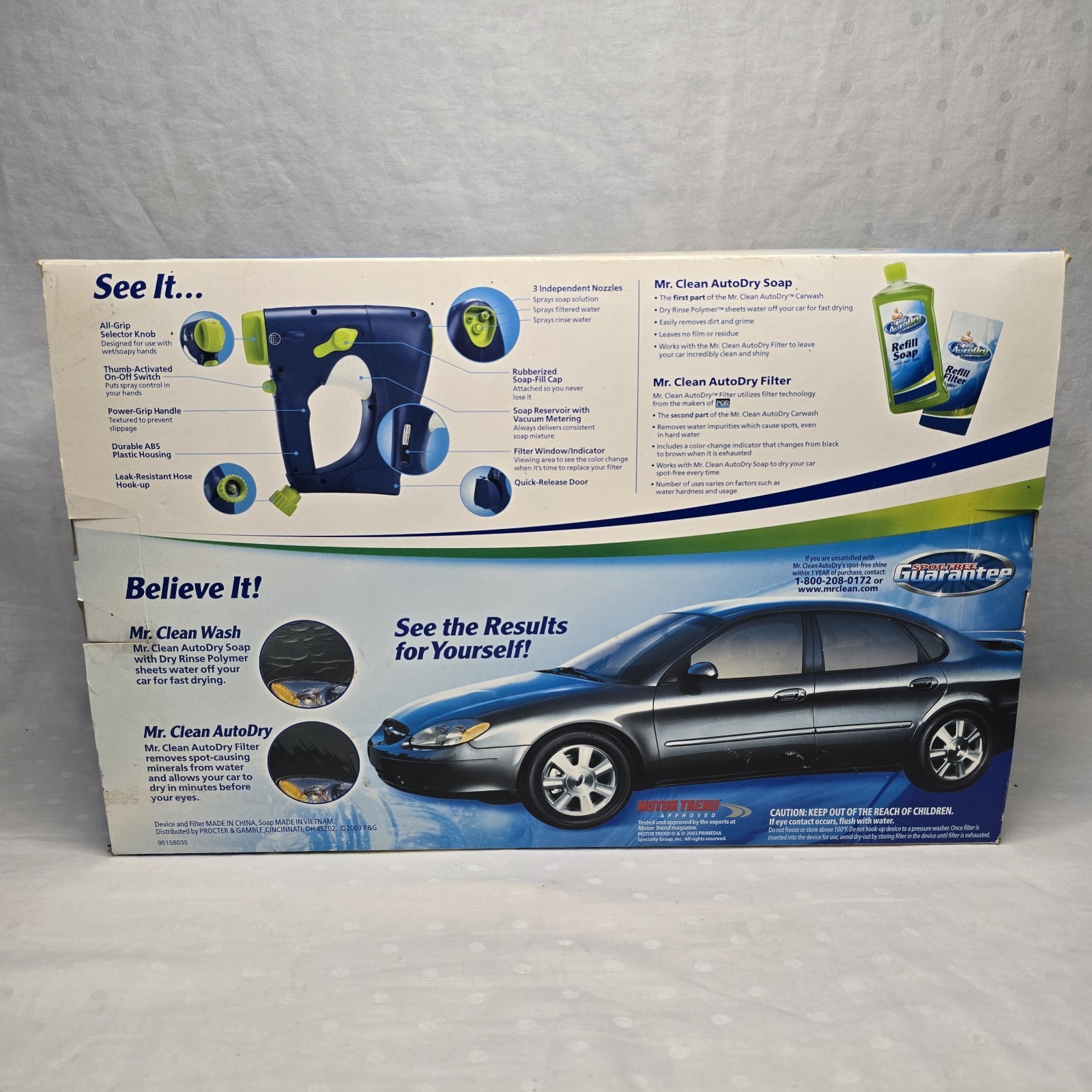 Mr. Clean AutoDry Car Wash System Factory Sealed New Spot Free Wash Kit