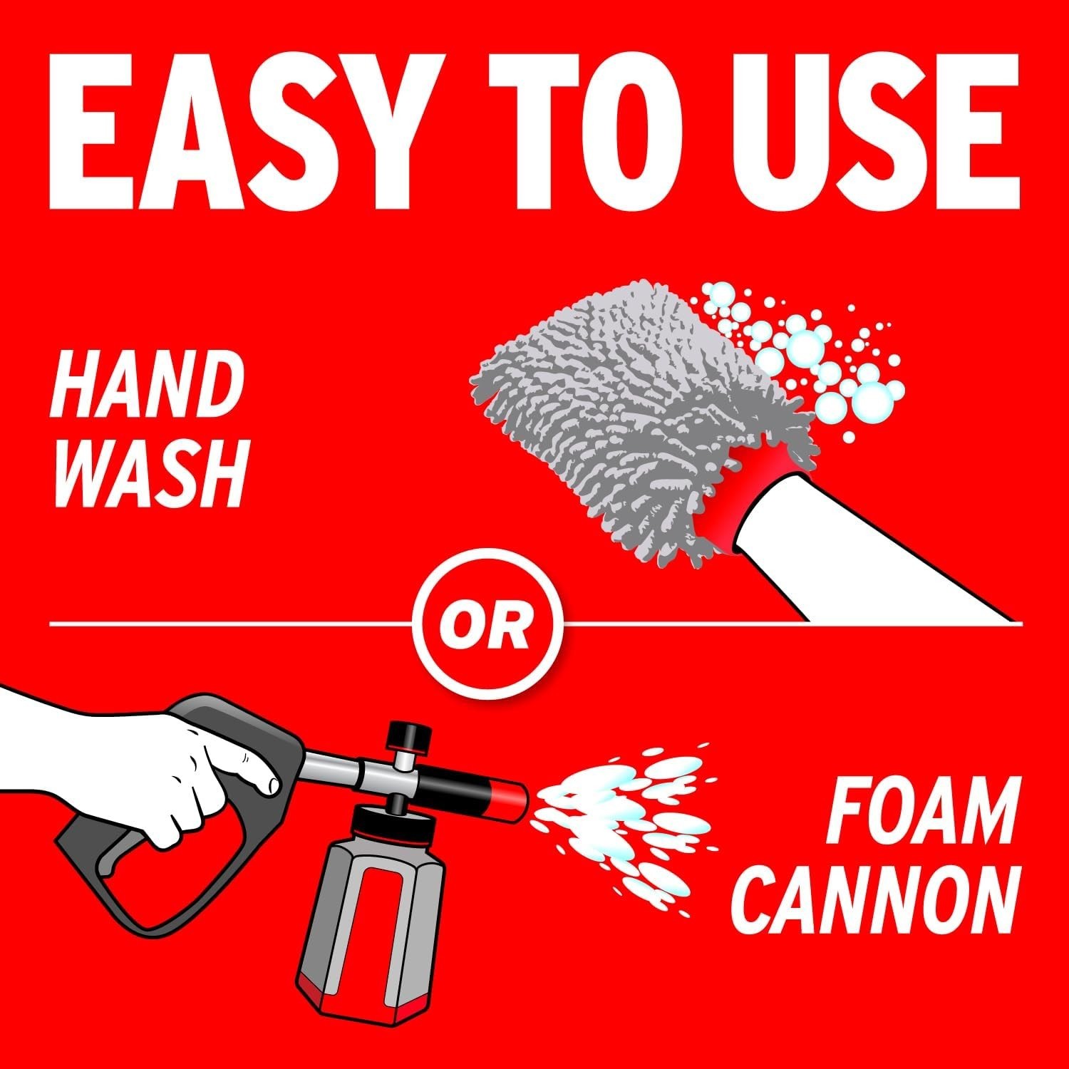 New Wash & Wax Car Shampoo 64 Oz pH Balanced Foaming Cleaner Spot Free Finish