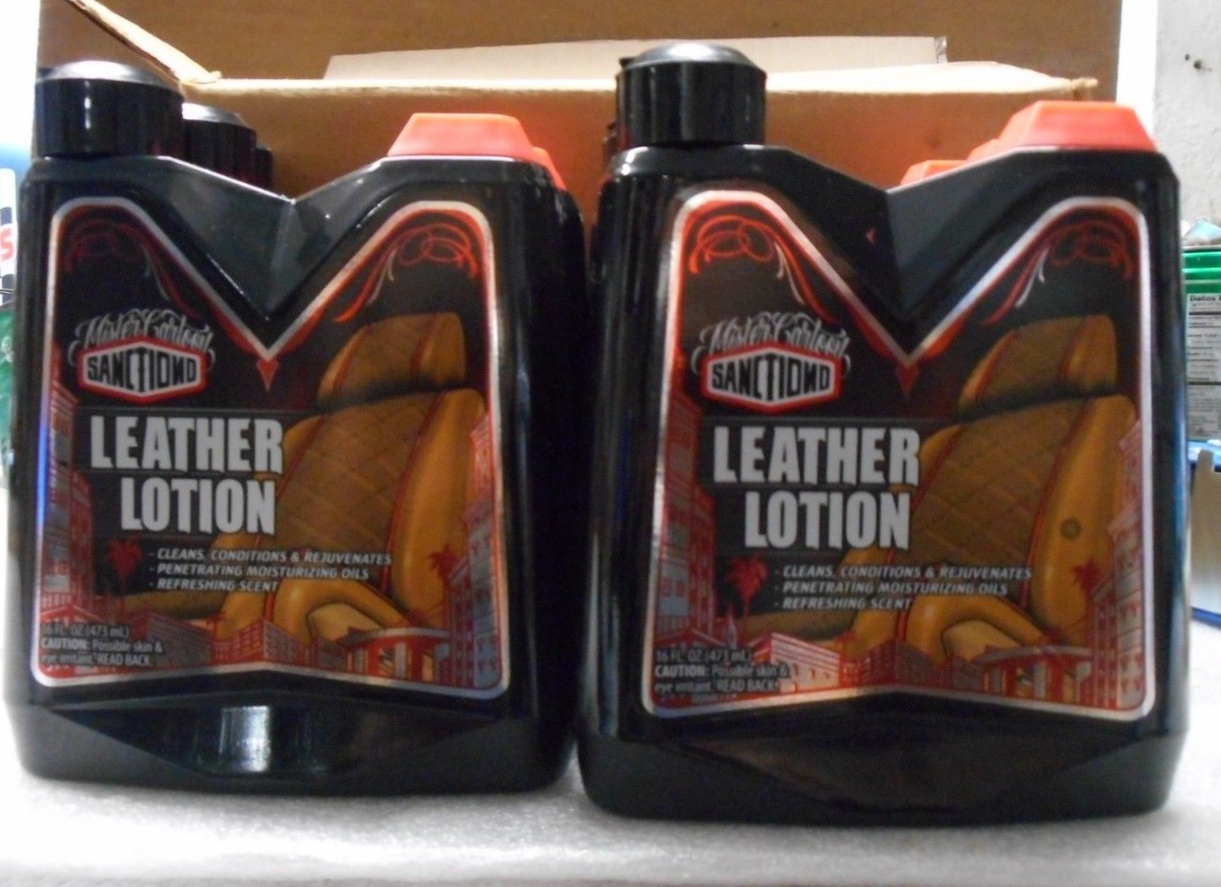 MISTER CARTOON SANCTIONED LEATHER LOTION 6 16 OZ BOTTLES 120216