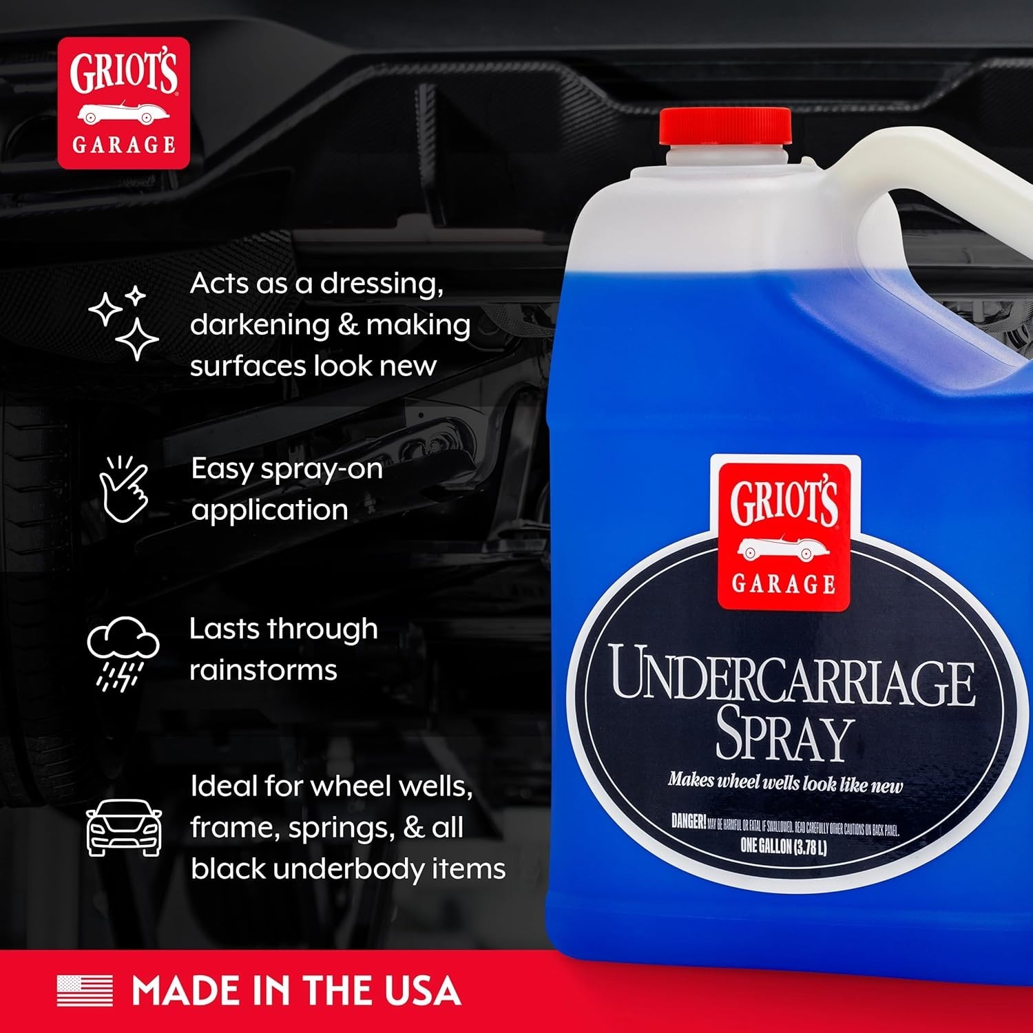 Restorative Undercoating Spray for Vehicles – 1 Gallon, Unscented, Effective