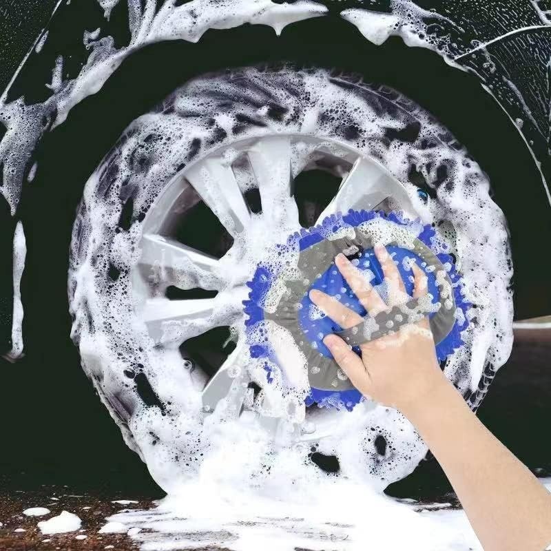 62” Car Wash Brush Kit with Long Handle, Chenille Microfiber Car Wash Mop Mi…