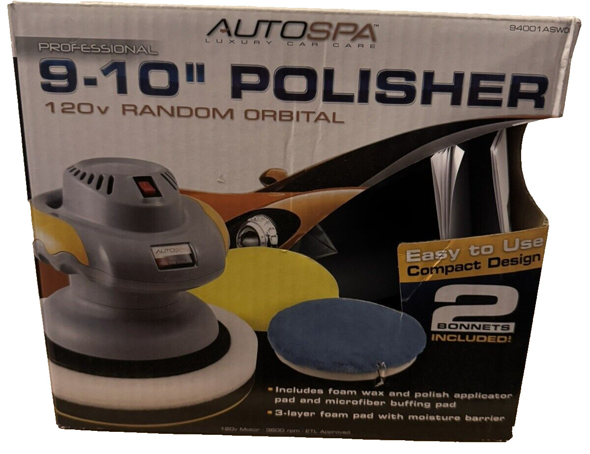 Autospa Luxury Car Care 9-10″ Polisher 120v Random Orbital Buffer Buffing