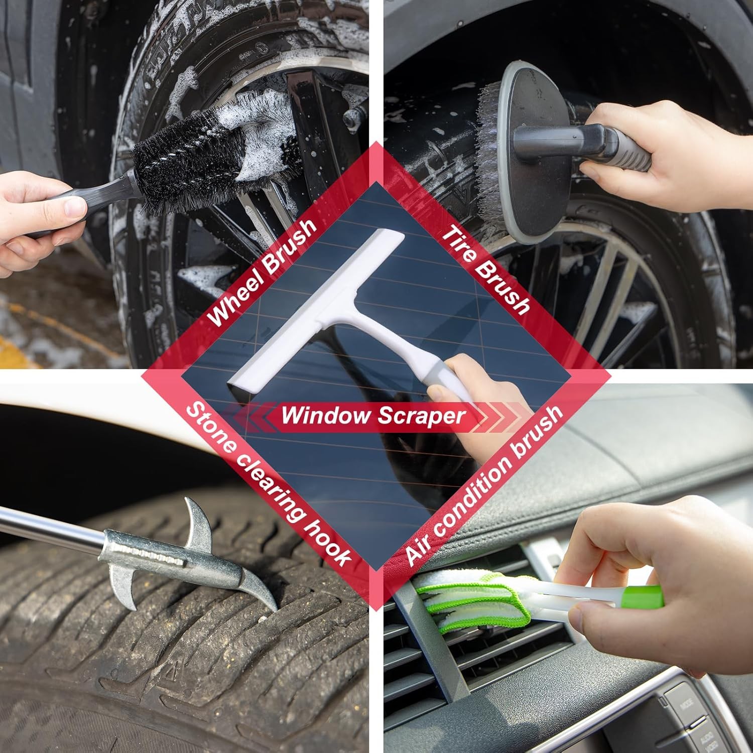 40Pcs Car Wash Cleaning Kit with Foam Gun Sprayer Car Wash Mop Cleaning Tools