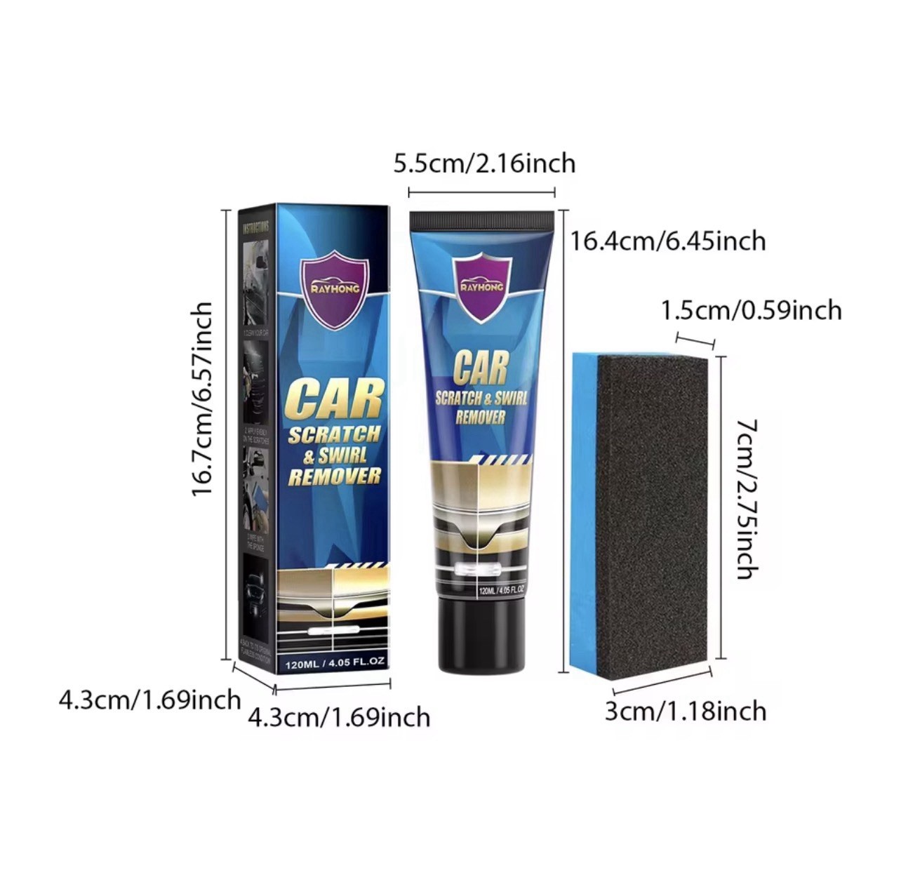 Car Scratch Repair Kit 120ml Scratch Remover & Polishing Kit