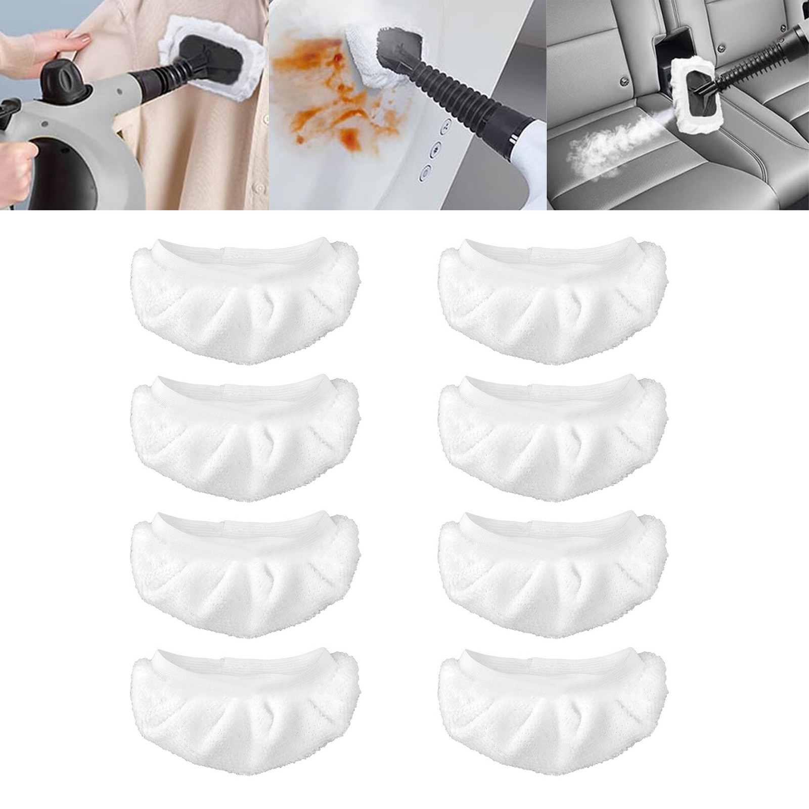 8 Pack Reusable Steam Cleaner Pads For Easy Cleaning Recommended