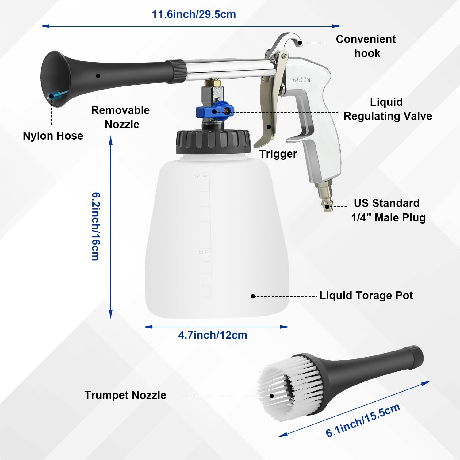 YXGOOD Car Cleaning Gun, High Pressure Air Blow Interior Cleaning…