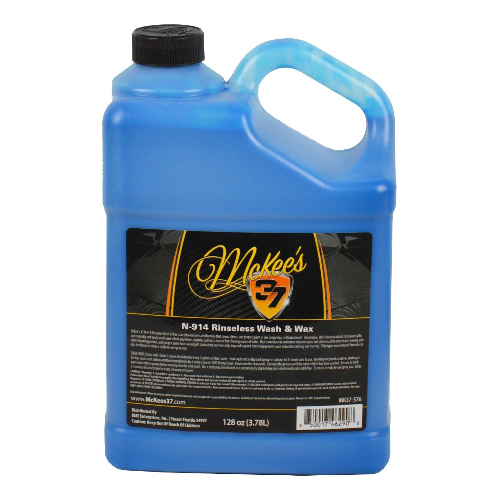 N-914 Rinseless Wash & Wax 1 GALLON- Car Auto -“Mobile Detailers Love!”