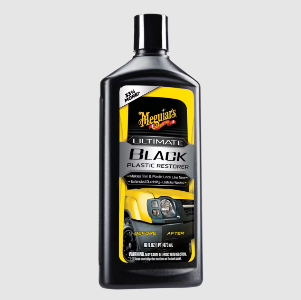 Meguiar’s Ultimate Black Plastic Restorer Long-Lasting Car Trim Restorer G1581