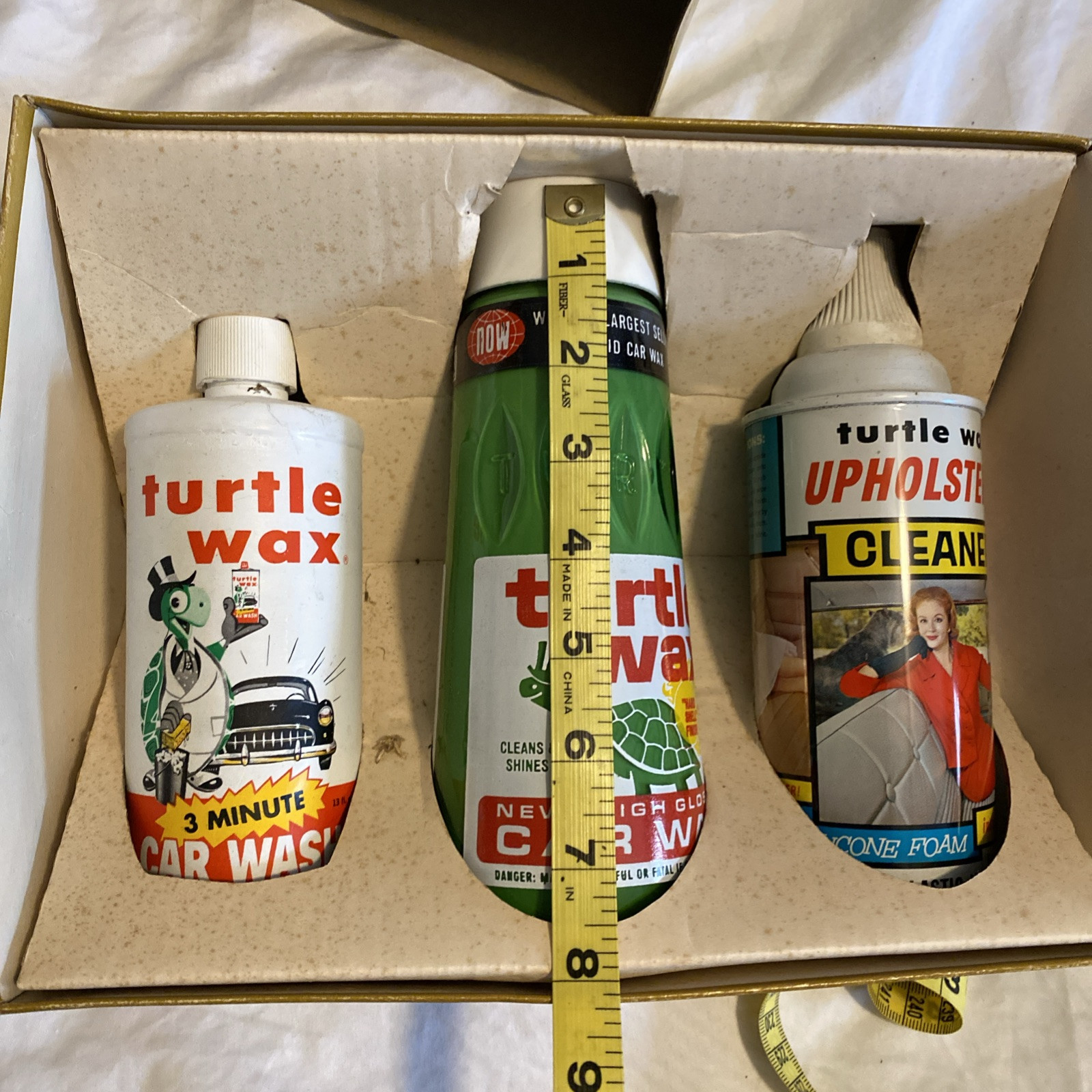 Vintage 70’S Turtle Wax Car Care Kit Wash & Wax New in Pack Old Xmas Present