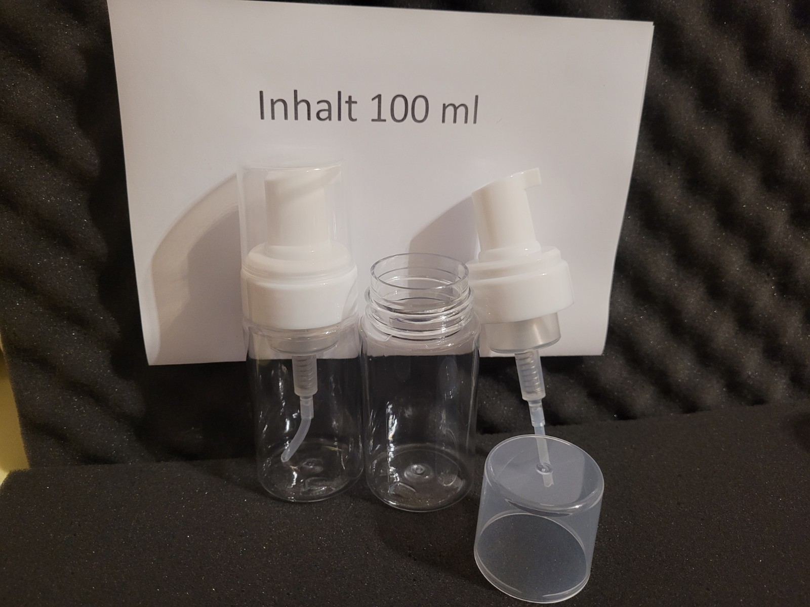 2x 100ml Foam Dispenser Bottle Foamer Dispenser Bottle Transparent New Product