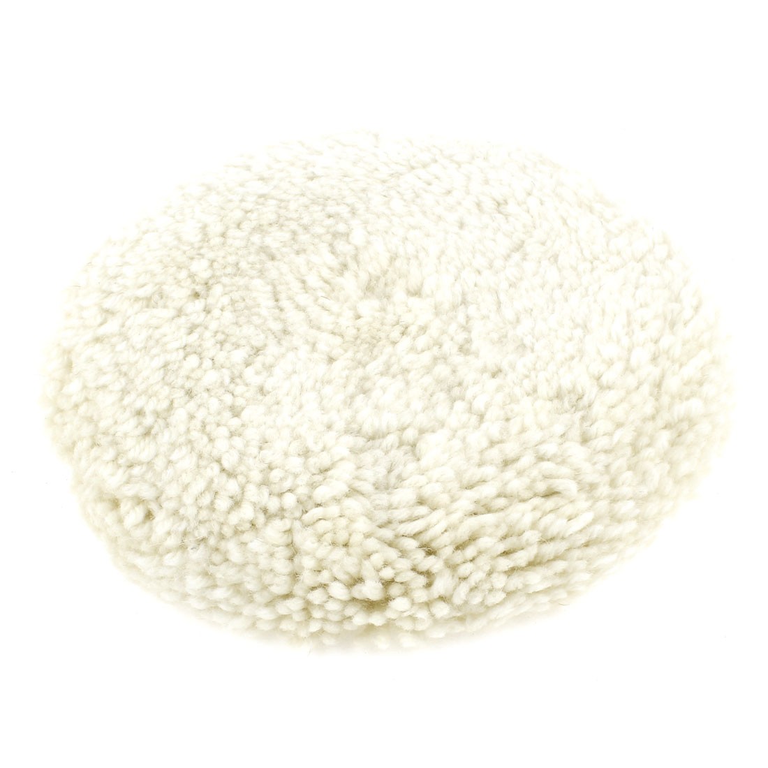 Round Wool Buffing Headphone Polishing 22.9cm 230mm Beige for Car Cleaning