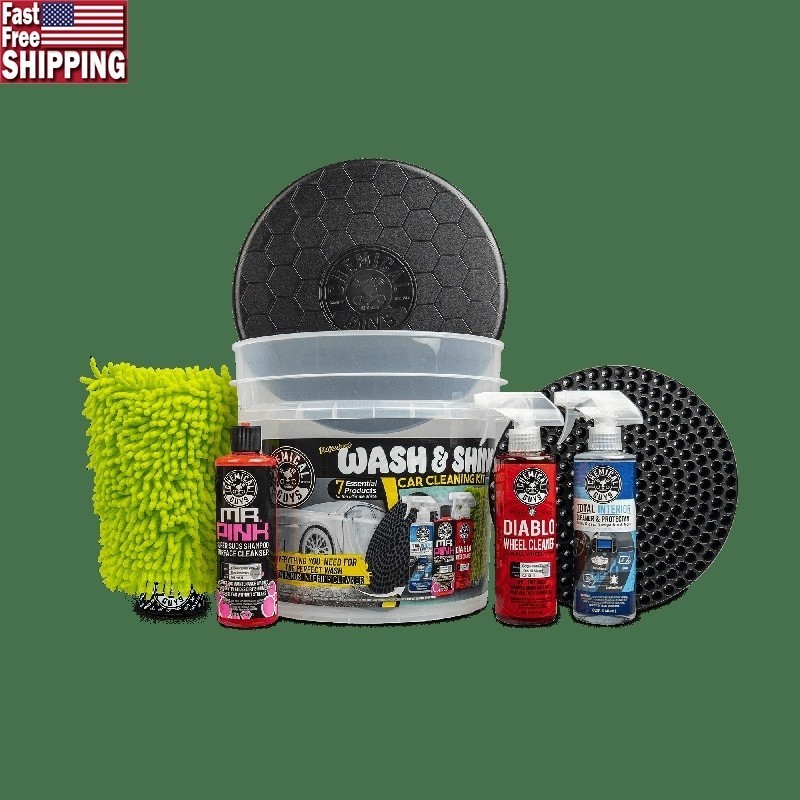 Pro Wash & Shine Car Cleaning Kit 7 Essential Products Auto Detailing Wash US