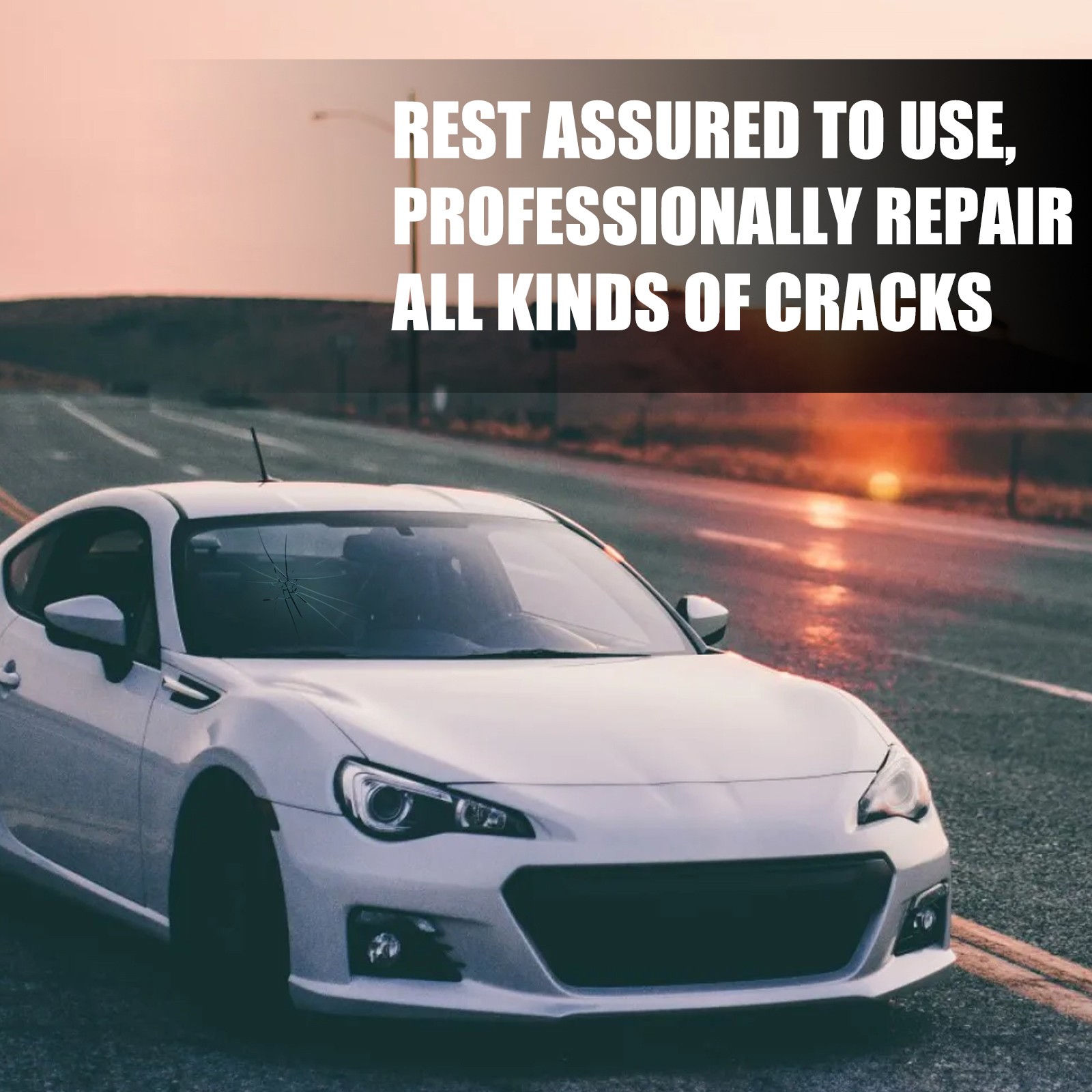 Professional Quick Windshield Repair Fluid – Fixes Cracks & Chips in Car Glass