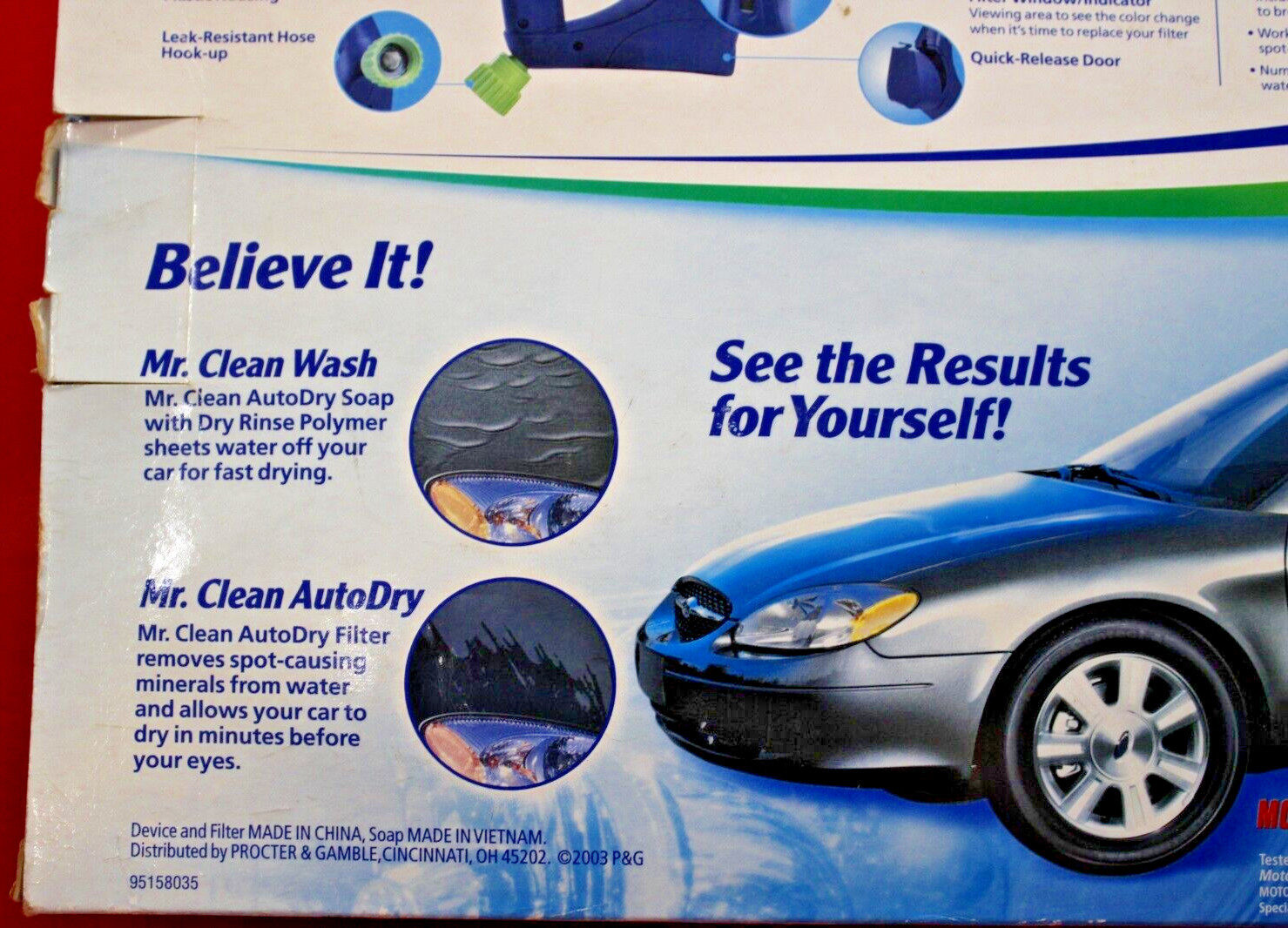 NEW Mr. Clean Auto Dry Car Wash Spray System w/ Soap, Starter Filter .