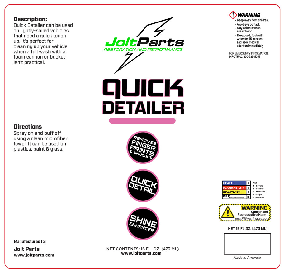 Jolt Parts Quick Instant Detailer and Waterless Wash Paint Glass & Chrome