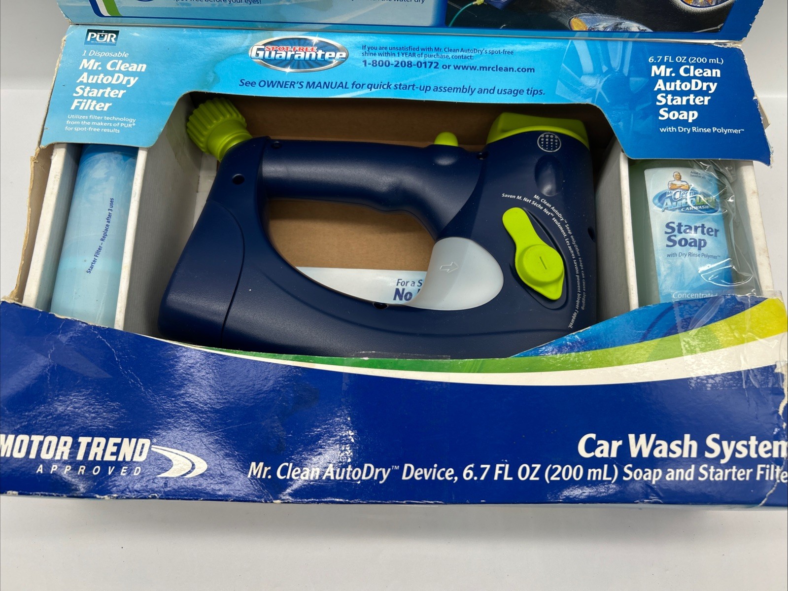 New Mr Clean AutoDry Car Wash Spray System Auto Dry Soap & Starter Filter NOS J4