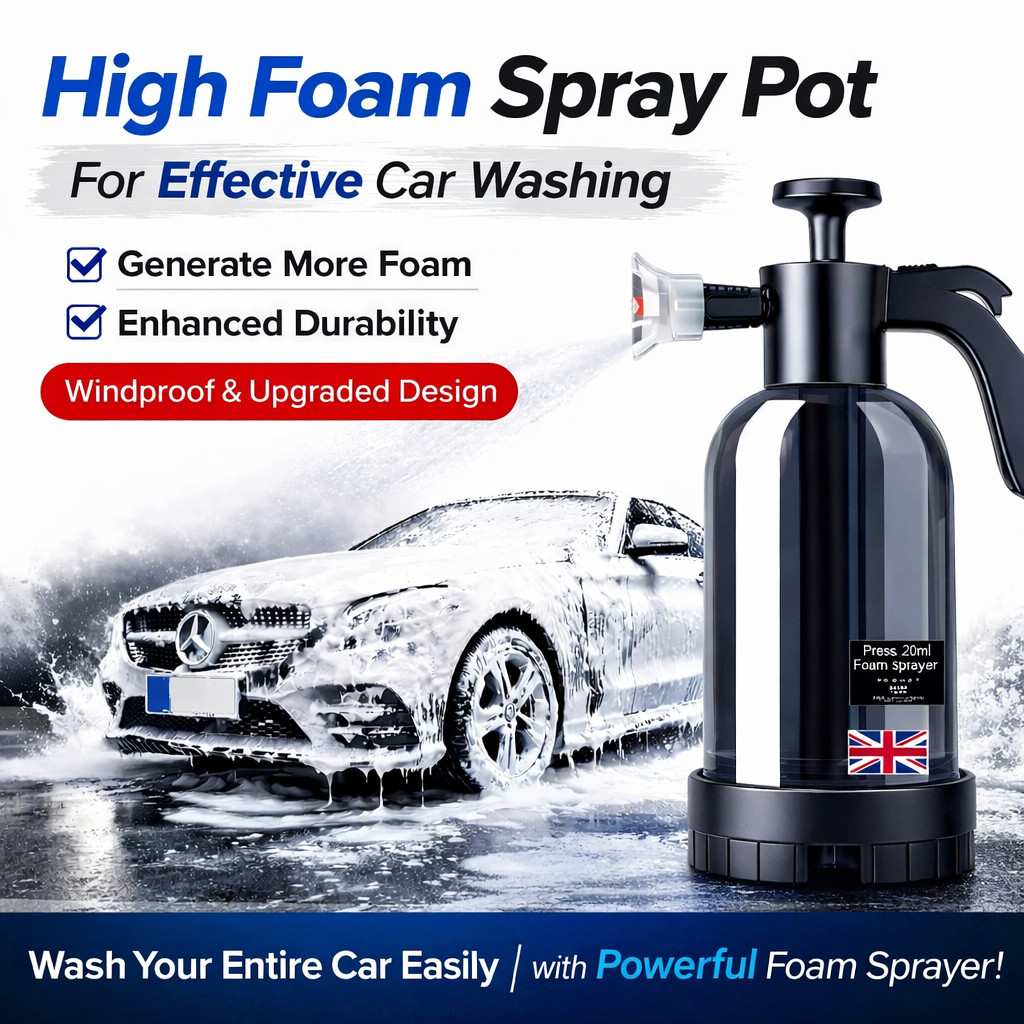 2L Hand Pump Foam Sprayer Snow Foam Cannon Car Wash Bottle 3 Nozzle Types