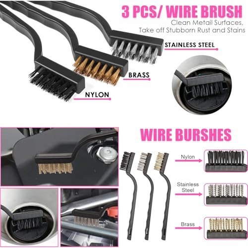 17Pcs Car Interior Cleaning Kit – Windshield Cleaner, Detailing Brush & Gel, Gif