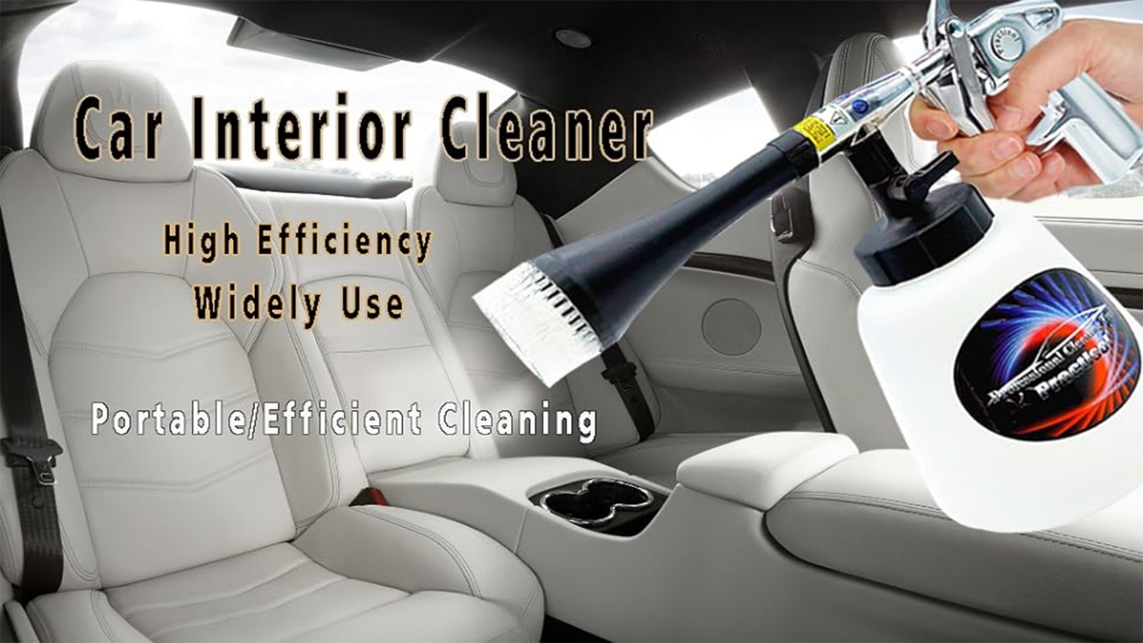 Car Cleaning Gun w/ Microfiber Cleaning Cloth Car Detailing Brush,High Pressure