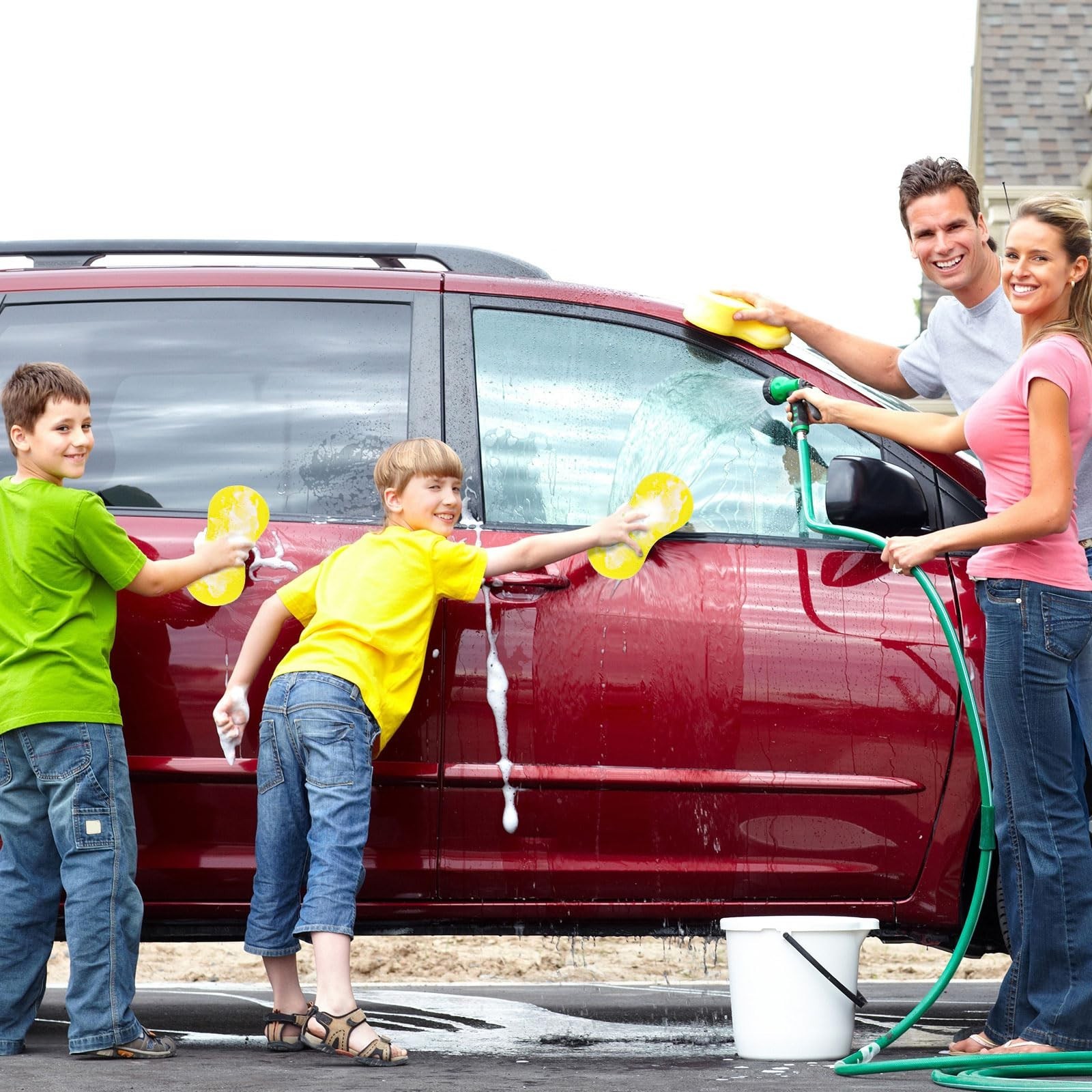 24 Pack Large Car Wash Sponges – All-Purpose Thick Foam Cleaning Supplies for Bo