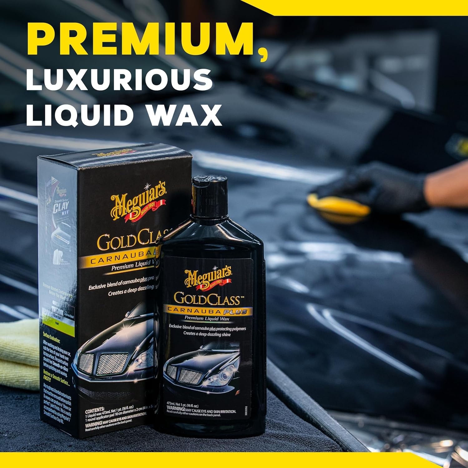 16 Oz Carnauba Plus Liquid Wax Kit with Applicator – Ultimate Paint Protection