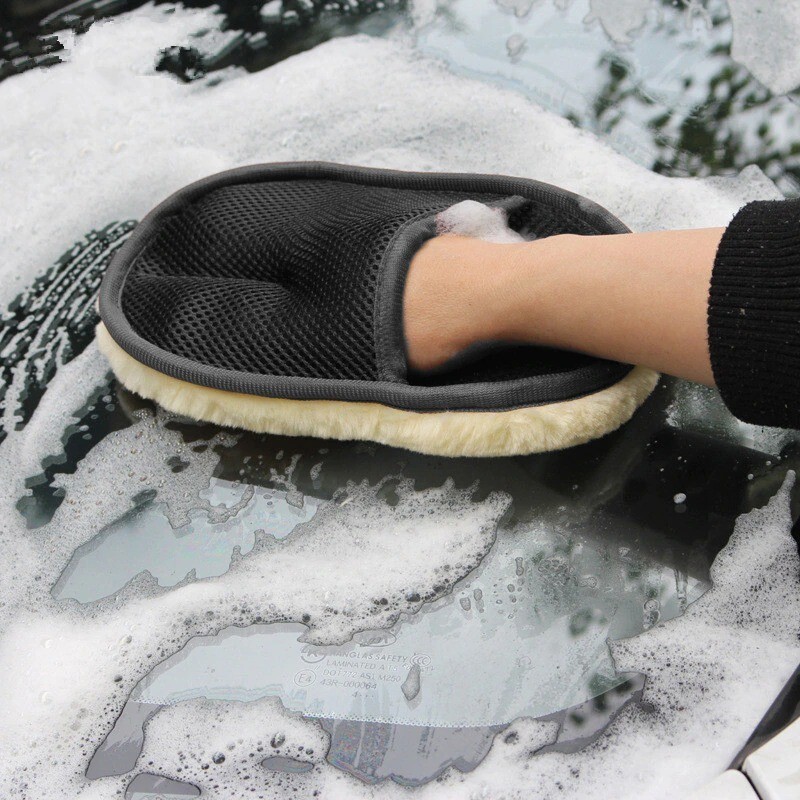 Car Styling Soft Wool Car Washing Gloves Cleaning Brush Motorcycle Washing Machi