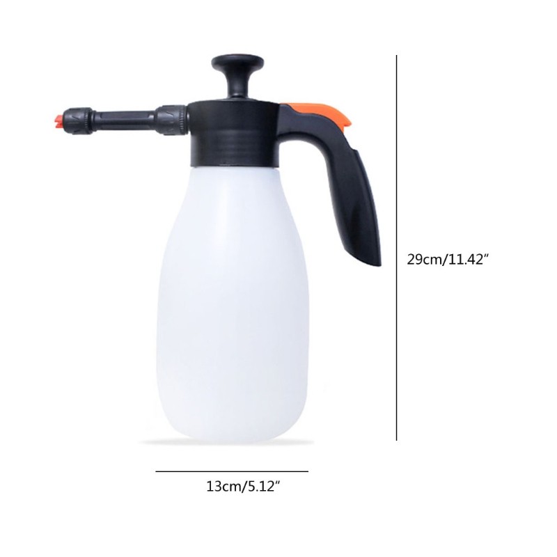 Hand Pump Foam Sprayer Pressure Snow Nozzle Car Wash Window Cleaning Spray Can
