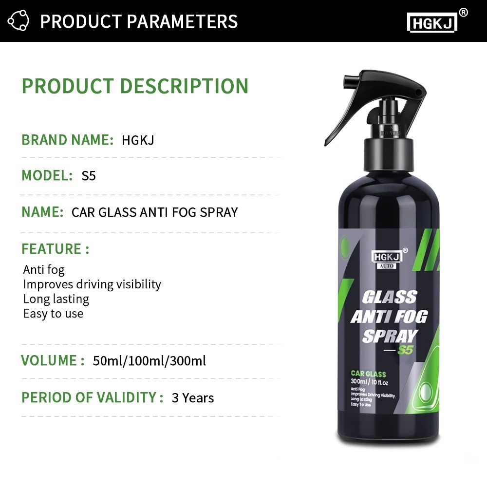 Car Window Anti Fog Rainproof Spray Hydrophobic Windshield Glass Cleaner Agent